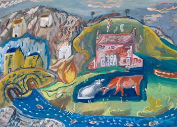 Solva, painting of a Pembrokeshire fishing village, Frances Hodgkins, 1936