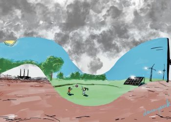 Climate change cartoon by Dawn Mockler