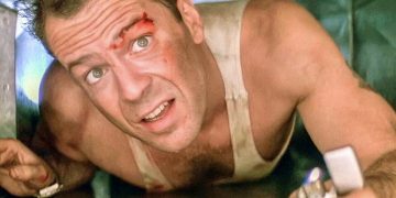 Still from the film Die Hard featuring Bruce Willis