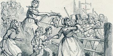 Depiction of the Rebecca riots, Illustrated London News, 1855