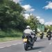 Bikers driving in North Wales